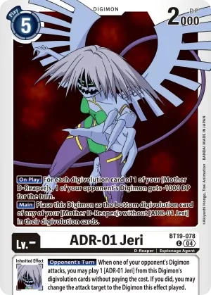 ADR-01 Jeri BT19-078 de Booster Xros Evolution